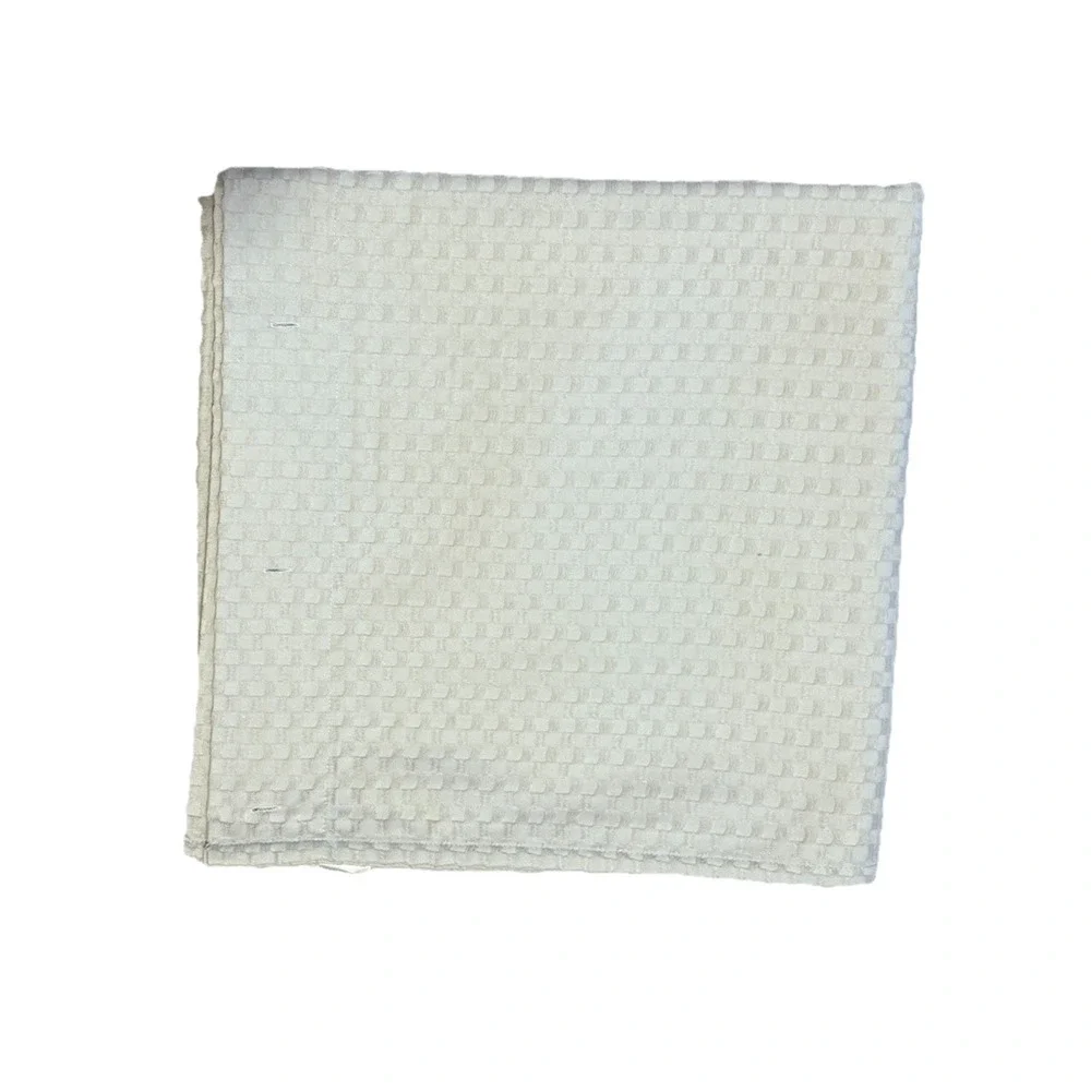 Haven OEKO-Tex Waffle Weave Shower Curtain Cotton Blend Harbor Mist Gray Green